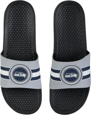 FOCO NFL Raised Stripe Slide Sandal