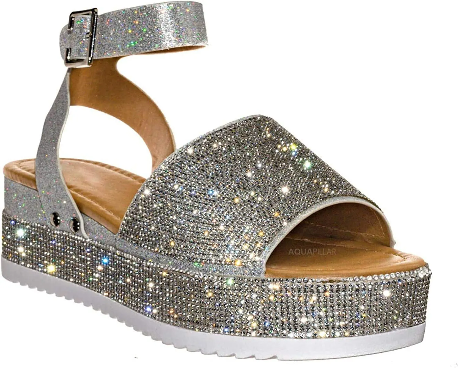 Forever Link Sensational Women's Open Toe Ankle Strap Espadrille Sandal