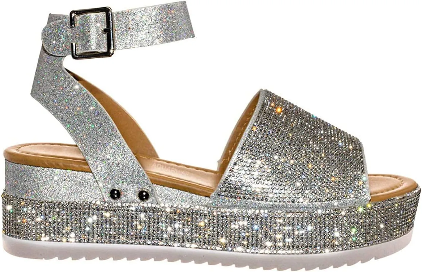 Forever Link Sensational Women's Open Toe Ankle Strap Espadrille Sandal