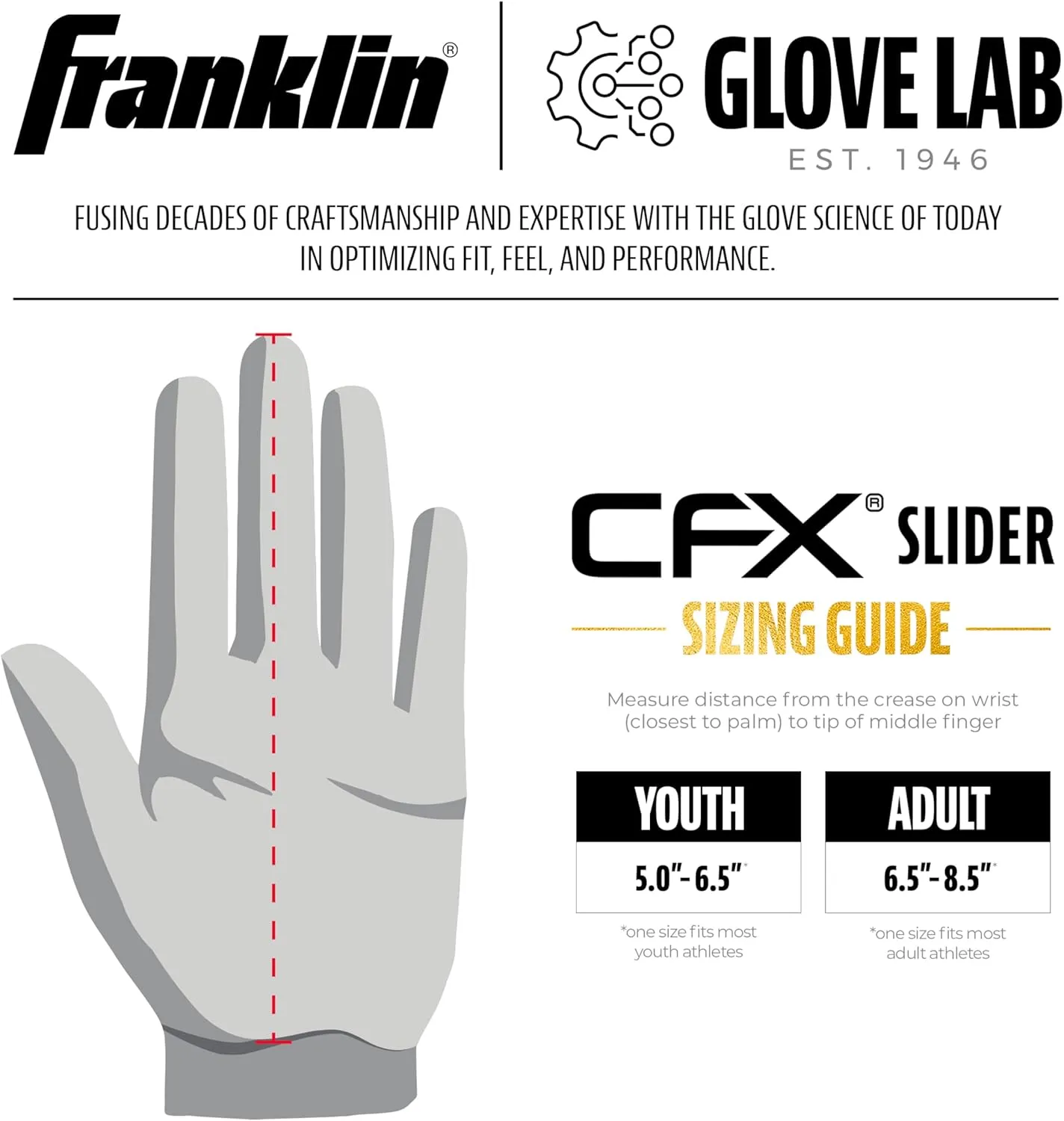 Franklin Sports MLB Baseball   Softball Sliding Mitt - CFX PRT Adult   Youth Protective Baserunning Sliding Gloves - Left   Right Hand Mitt - Hand   Wrist Protector for Running - Kids   Adults Sizes