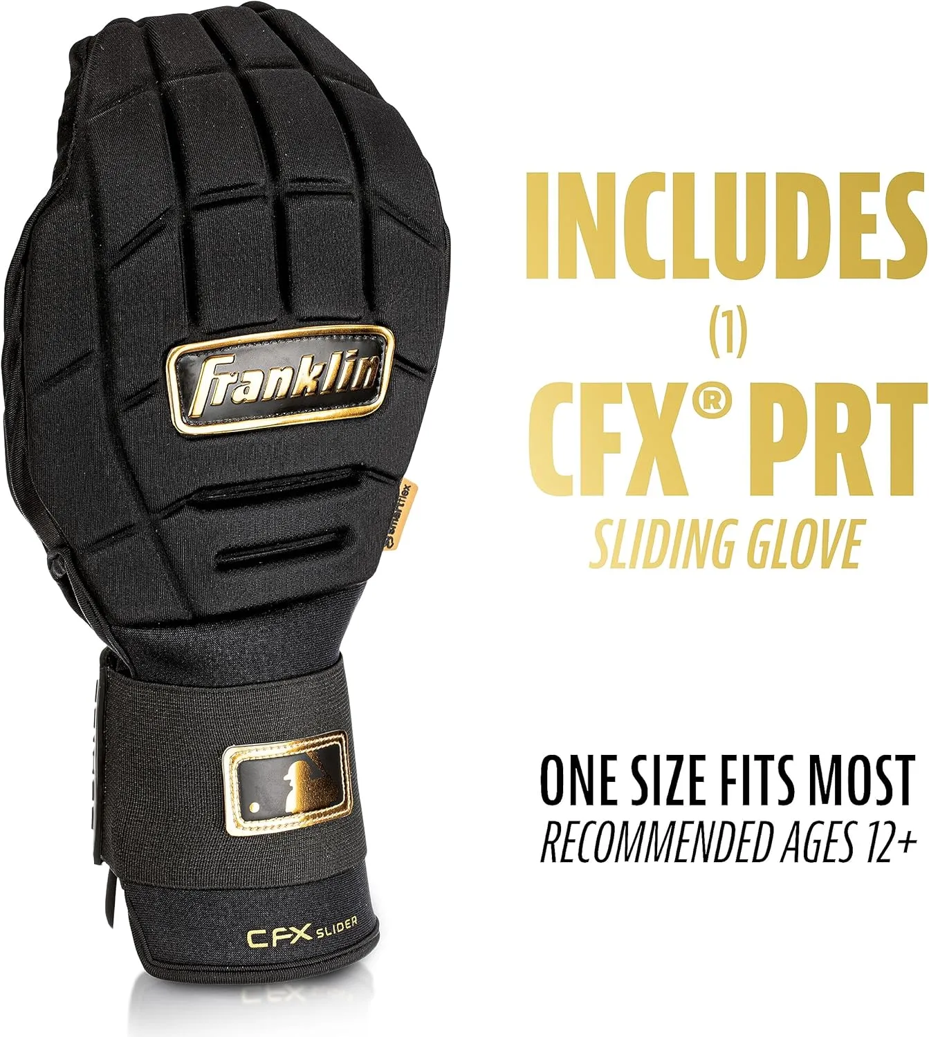 Franklin Sports MLB Baseball   Softball Sliding Mitt - CFX PRT Adult   Youth Protective Baserunning Sliding Gloves - Left   Right Hand Mitt - Hand   Wrist Protector for Running - Kids   Adults Sizes