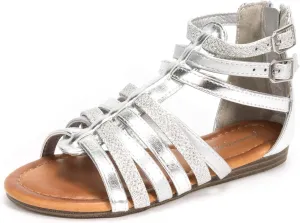 FUNKYMONKEY Girls Gladiator Strap Sandals Flat Fisherman Thong Cross Strappy Sandals