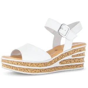 Gabor 44.651 Twril Platform Sandal-WHITE