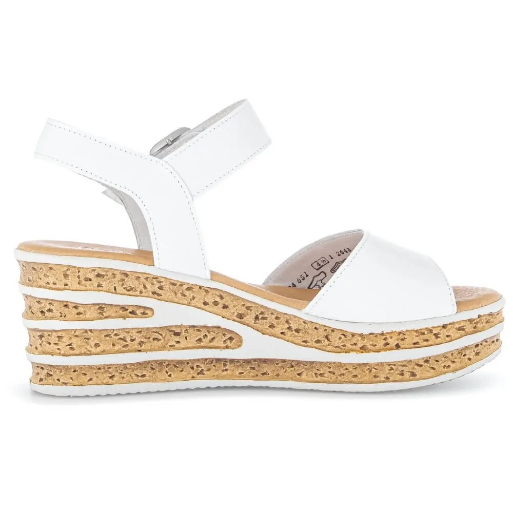 Gabor 44.651 Twril Platform Sandal-WHITE