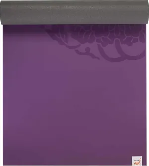 Gaiam Dry-Grip Yoga Mat - 5mm Thick Non-Slip Exercise & Fitness Mat for Standard or Hot Yoga, Pilates and Floor Workouts - Cushioned Support, Non-Slip Coat - 68 x 24 Inches