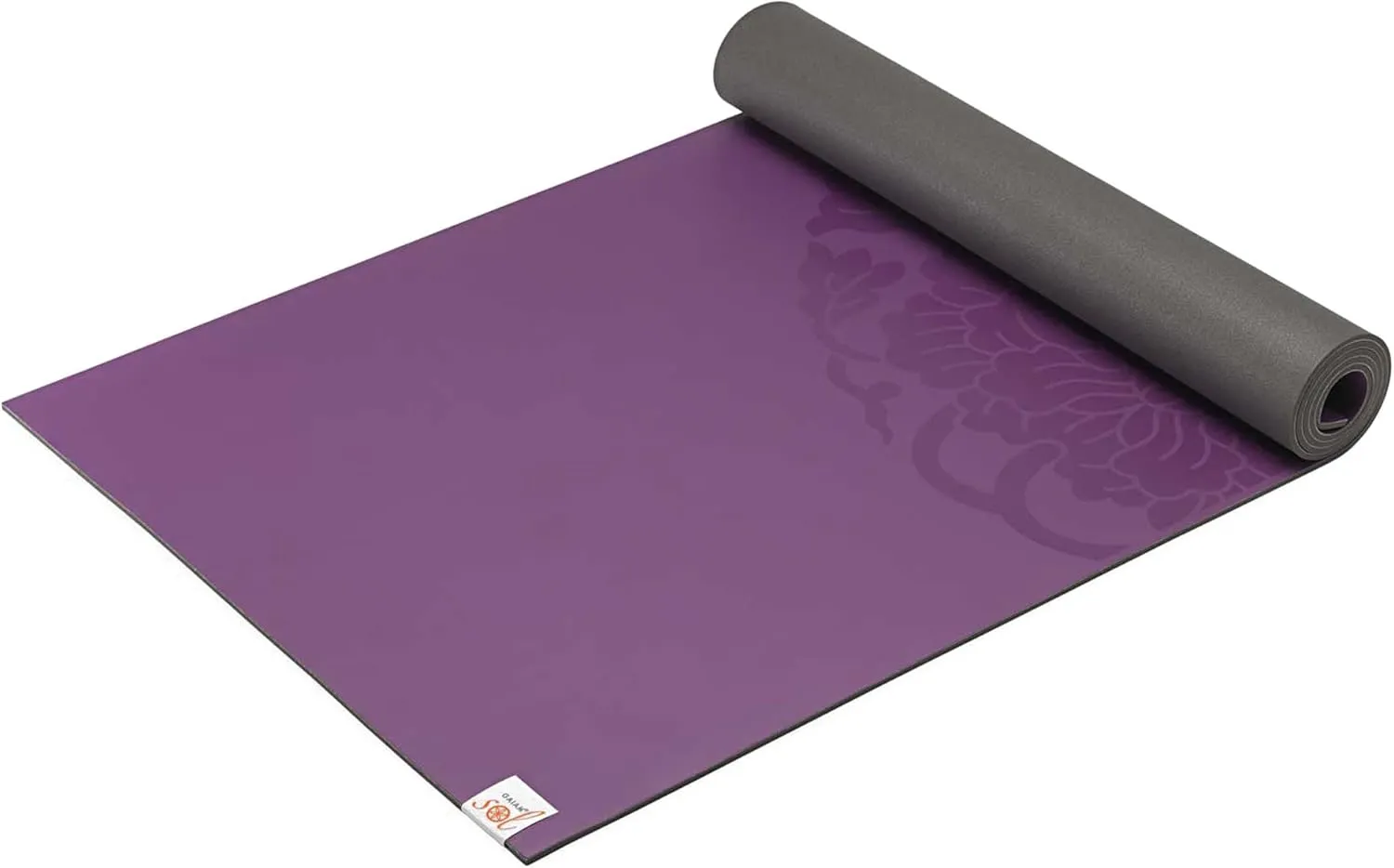 Gaiam Dry-Grip Yoga Mat - 5mm Thick Non-Slip Exercise & Fitness Mat for Standard or Hot Yoga, Pilates and Floor Workouts - Cushioned Support, Non-Slip Coat - 68 x 24 Inches