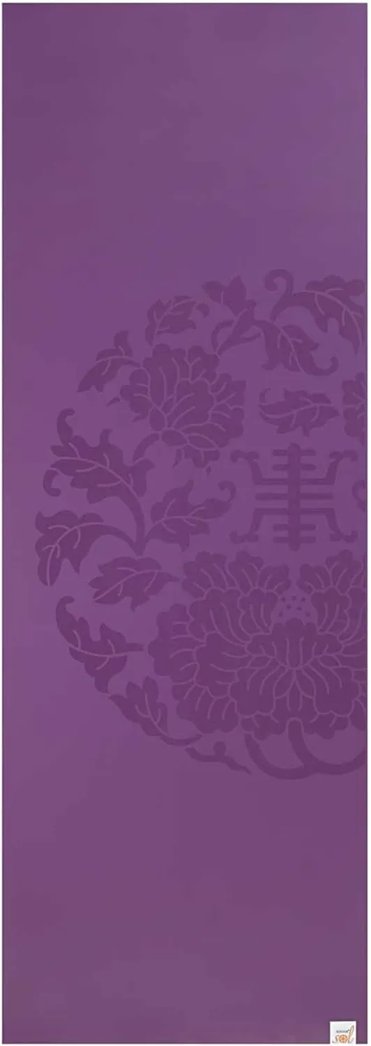 Gaiam Dry-Grip Yoga Mat - 5mm Thick Non-Slip Exercise & Fitness Mat for Standard or Hot Yoga, Pilates and Floor Workouts - Cushioned Support, Non-Slip Coat - 68 x 24 Inches