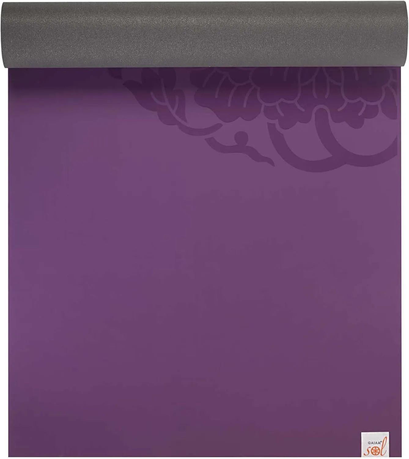 Gaiam Dry-Grip Yoga Mat - 5mm Thick Non-Slip Exercise & Fitness Mat for Standard or Hot Yoga, Pilates and Floor Workouts - Cushioned Support, Non-Slip Coat - 68 x 24 Inches