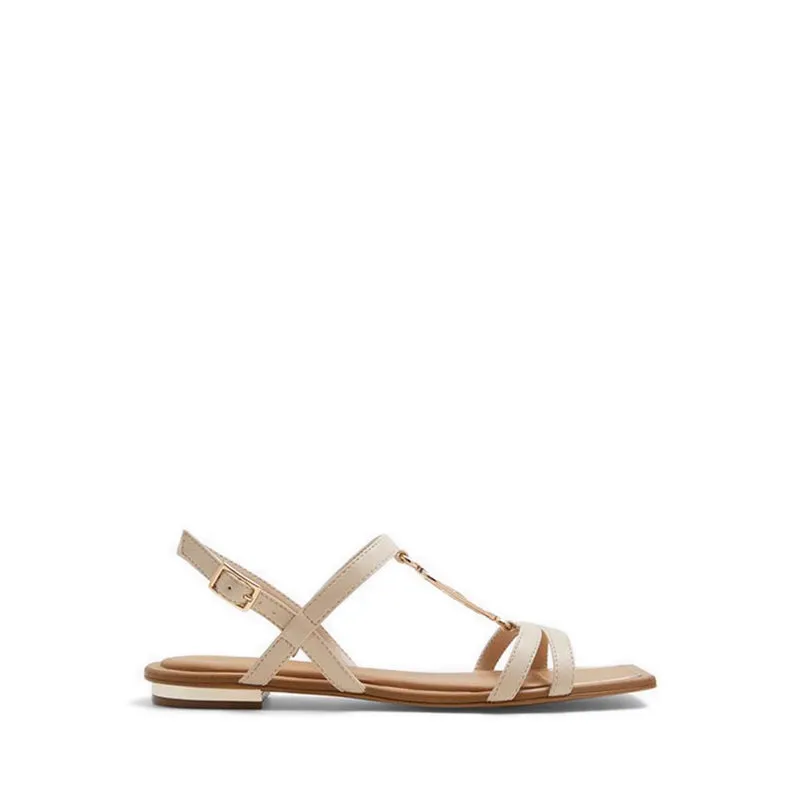 Glaoni Flat Sandals - Beige