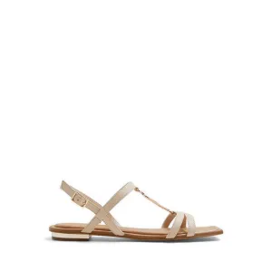Glaoni Flat Sandals - Beige
