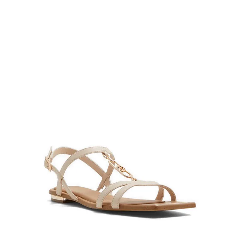 Glaoni Flat Sandals - Beige