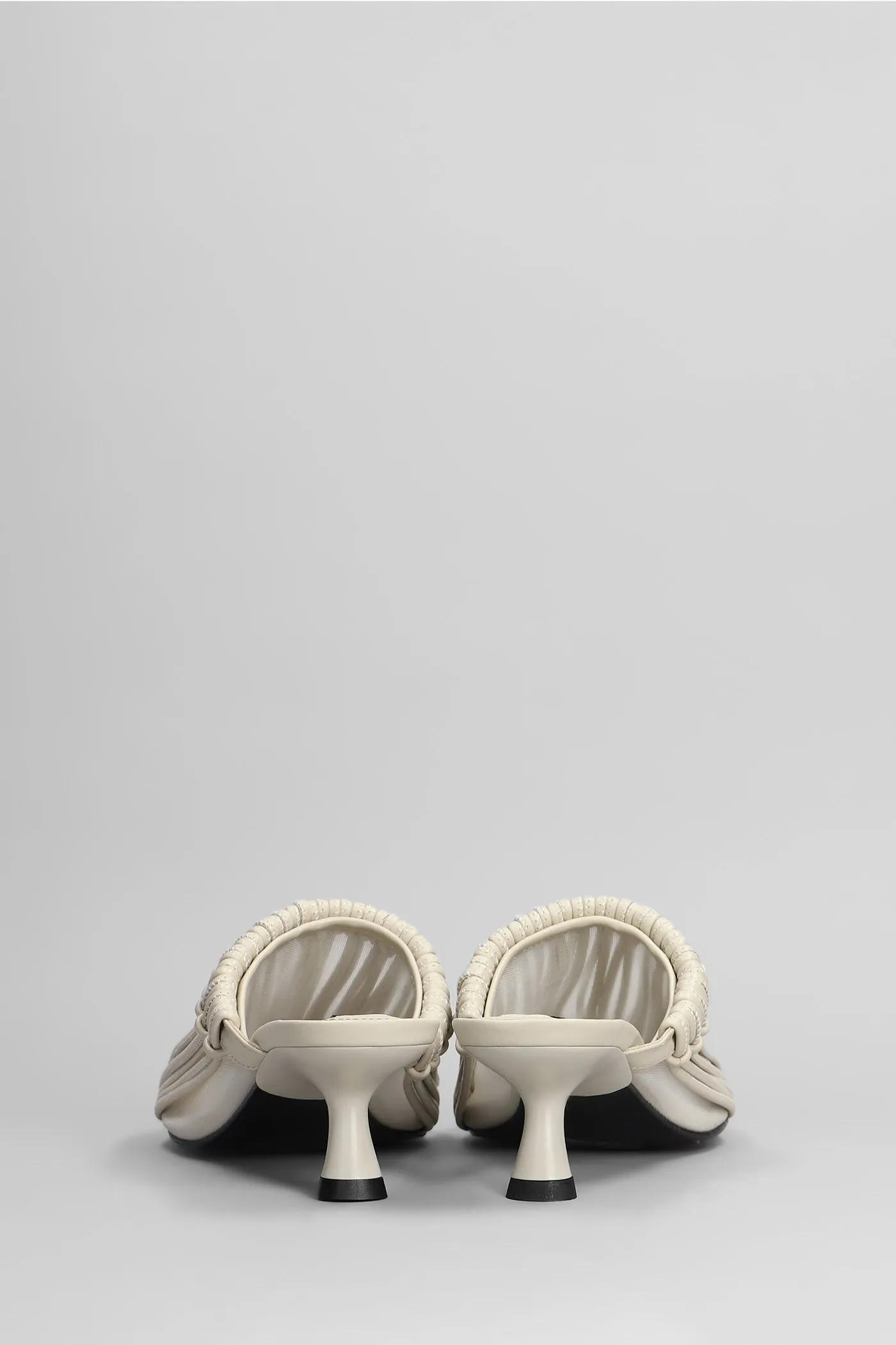 Gleea Slipper-Mule in beige leather