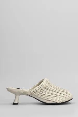 Gleea Slipper-Mule in beige leather