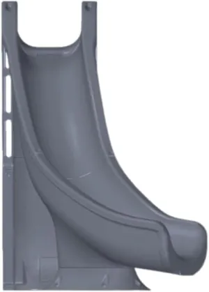 Global Pool Products Tidal Wave Inground Swimming Pool Water Slide Deck Mounted Left Curve Turn Grey GPPSTW-Grey-L