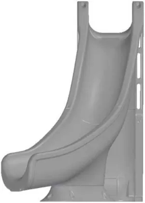 Global Pool Products Tidal Wave Inground Swimming Pool Water Slide Deck Mounted Right Curve Turn Grey GPPSTW-Grey-R
