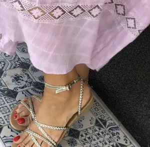 Gold Plaited Sandal