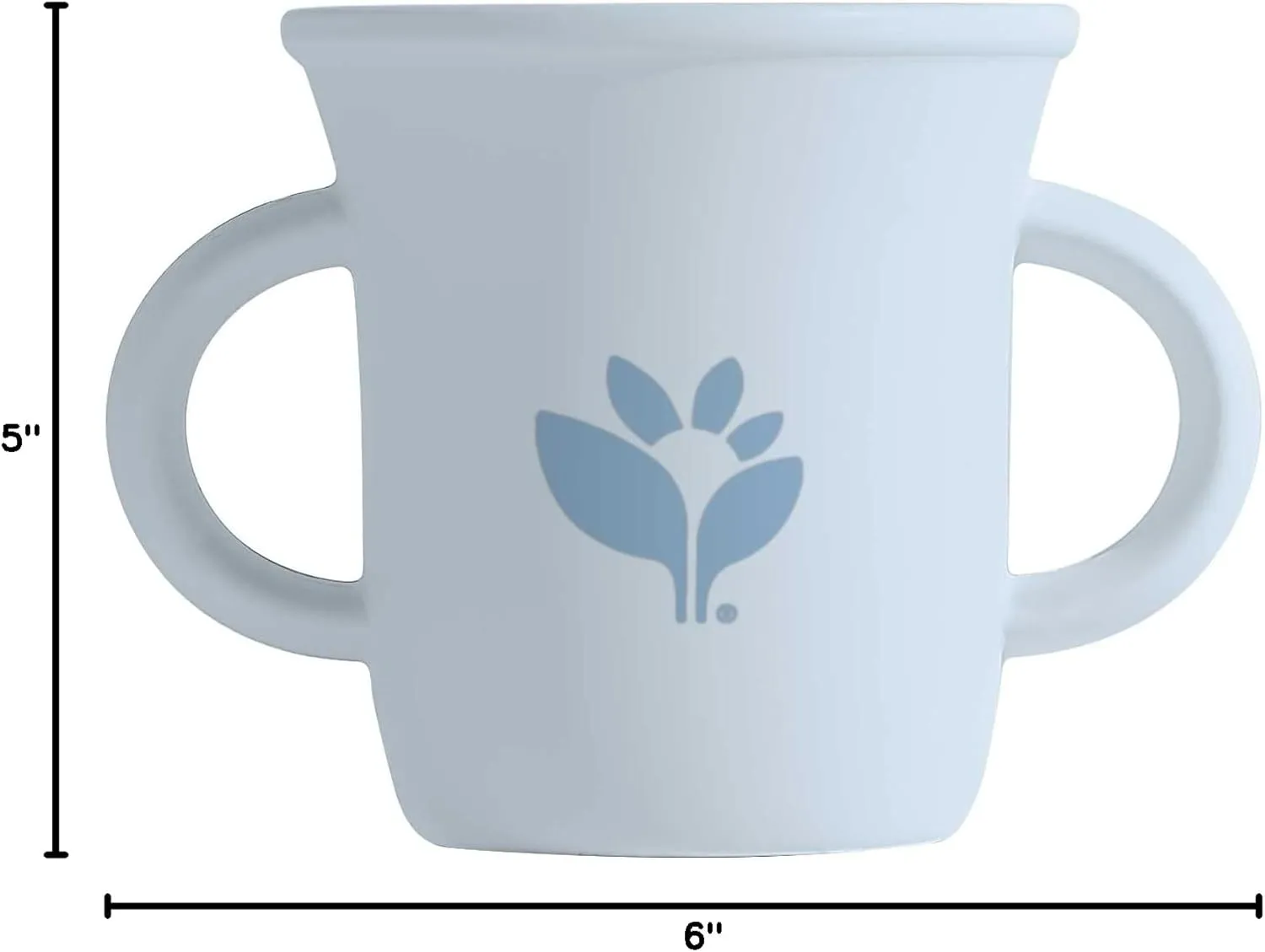 green sprouts® Silicone Learning Cup, 12mo , Platinum-cured Silicone, Sterilizer Safe, Tested for Hormones - Blueberry, 7 Ounce