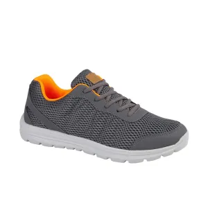 Grey/White textile mesh trainer MJT686F