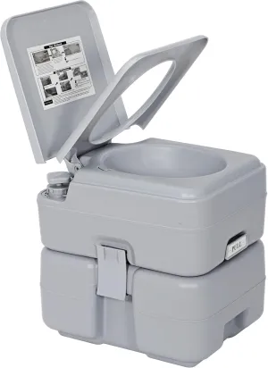 HANGKAI 6.6 Gallon Portable Toilet Outdoor Mobile Camping Toilet for Caravan, Campsite, Hospital