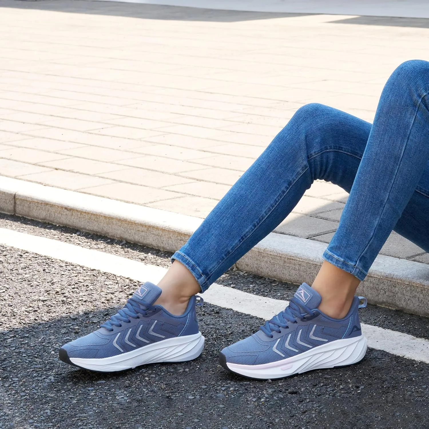HARENCE Women's Fashion Walking Sneakers: Comfortable Breathable Non Slip Athletic Running Shoes for Gym Workout Cross Training Tennis