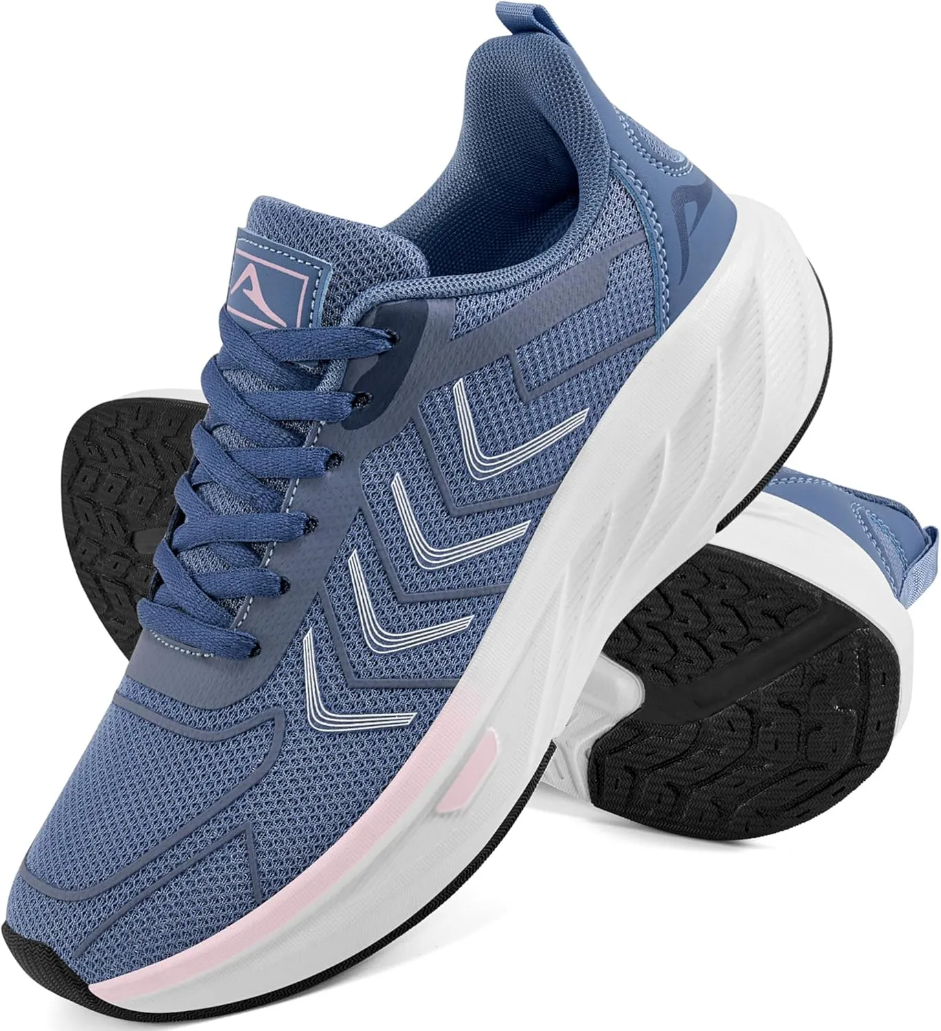 HARENCE Women's Fashion Walking Sneakers: Comfortable Breathable Non Slip Athletic Running Shoes for Gym Workout Cross Training Tennis