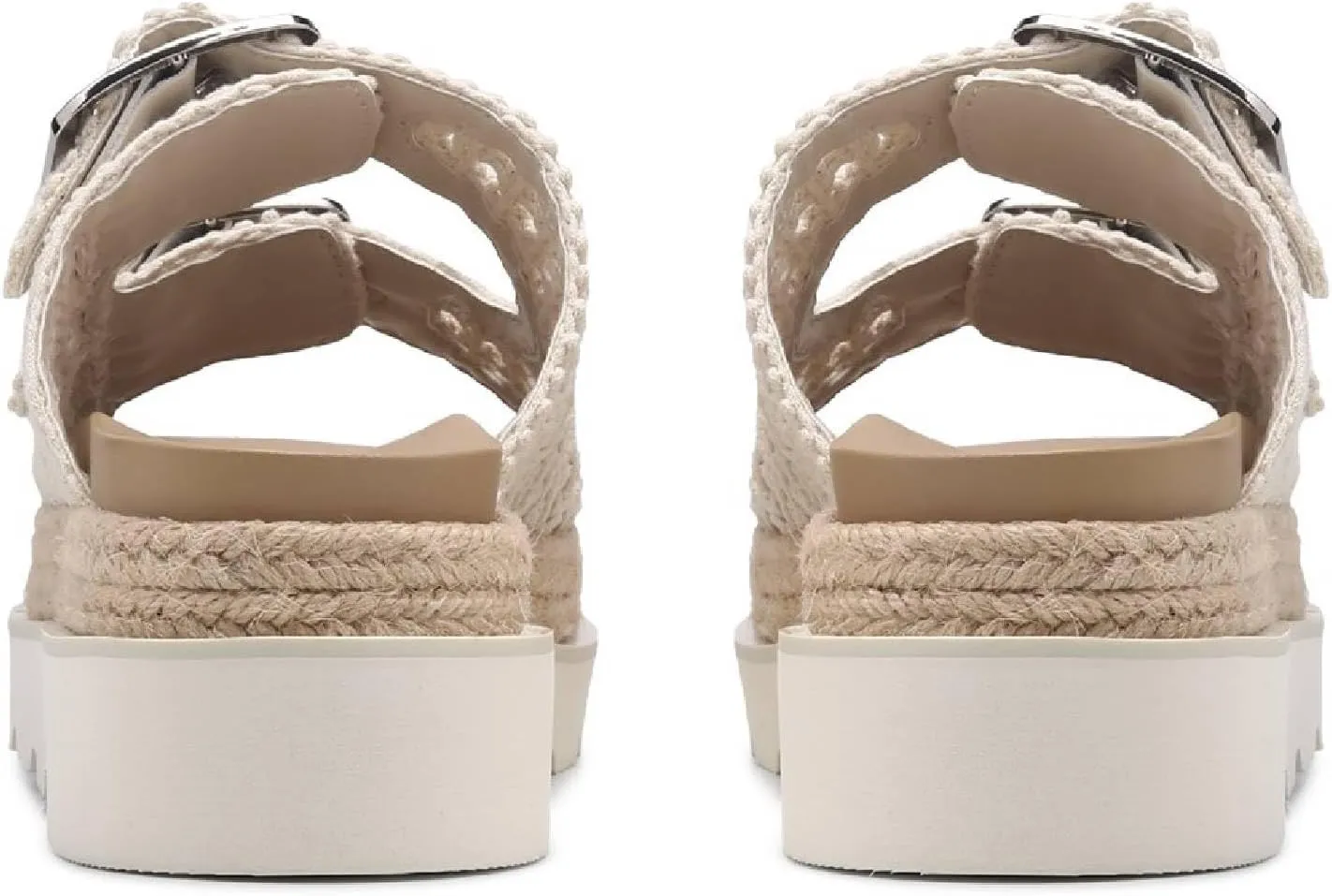 heelchic Platform Sandals Women, Chunky Platform Wedges with Arch Support, Big Buckle Casual Open Toe Slide Sandals