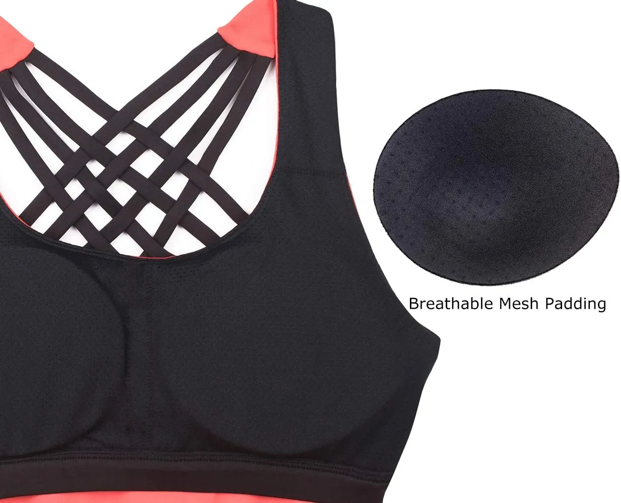 icyzone Women's Open Back Workout Athletic Yoga Tank Tops with Built in Bra