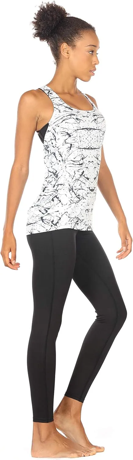 icyzone Women's Open Back Workout Athletic Yoga Tank Tops with Built in Bra