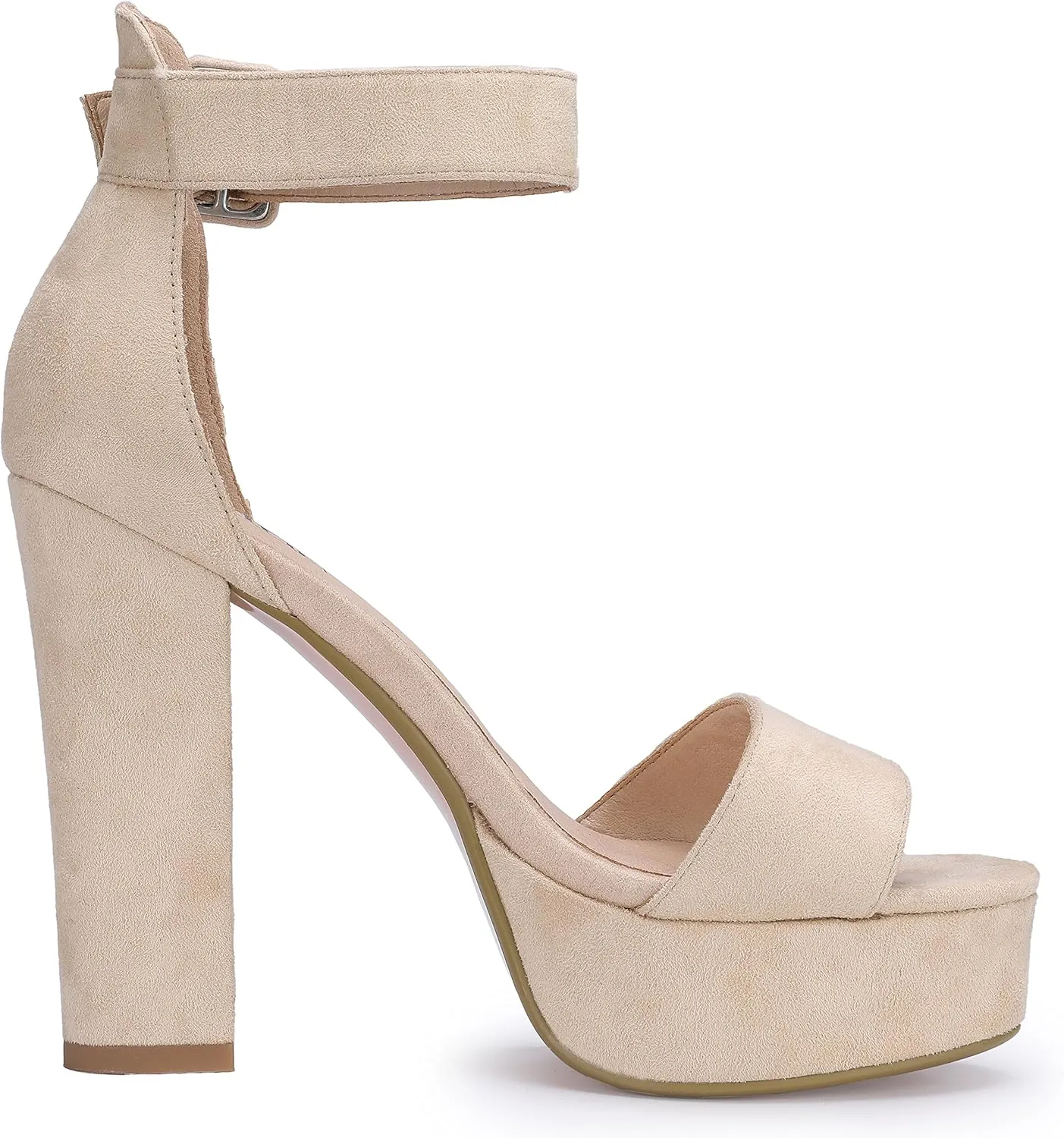 IDIFU Women's Ankle-Strap Heeled Sandal