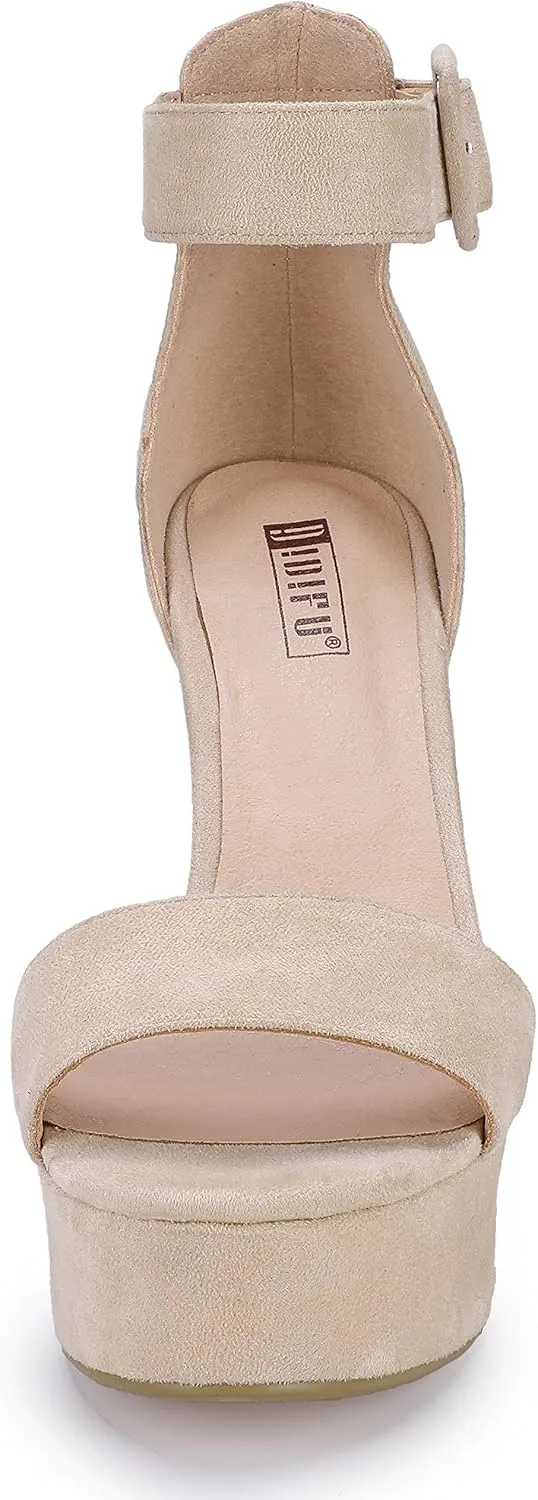 IDIFU Women's Ankle-Strap Heeled Sandal