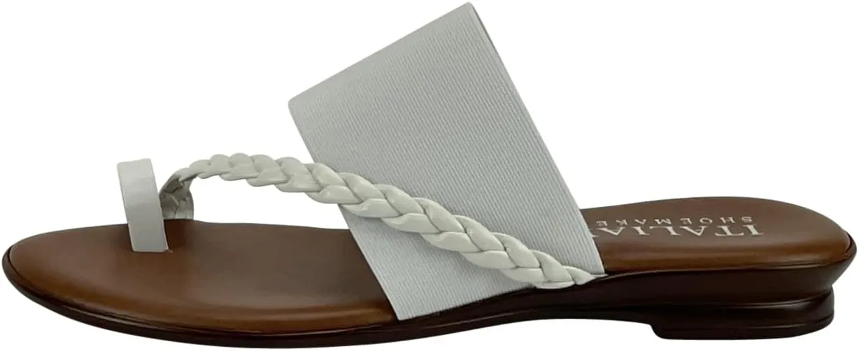 ITALIAN Shoemakers Womens Cari Low Braided Strap Sandal for Women