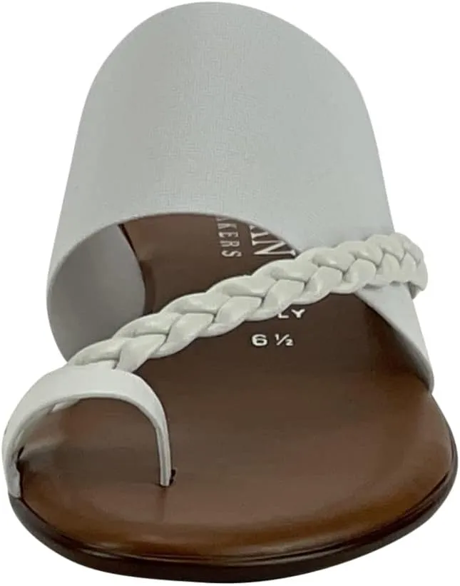 ITALIAN Shoemakers Womens Cari Low Braided Strap Sandal for Women