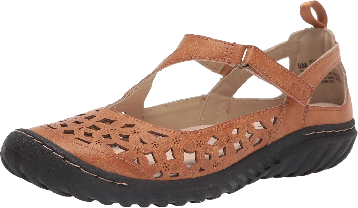 JBU by Jambu Womens Bellerose Mary Jane Flat, Tan, 8 US