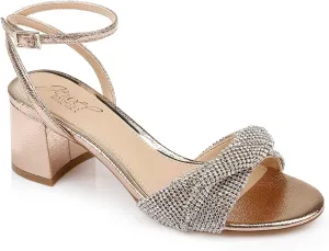 Jewel Badgley Mischka Ansley Metallic Mesh Block Heel