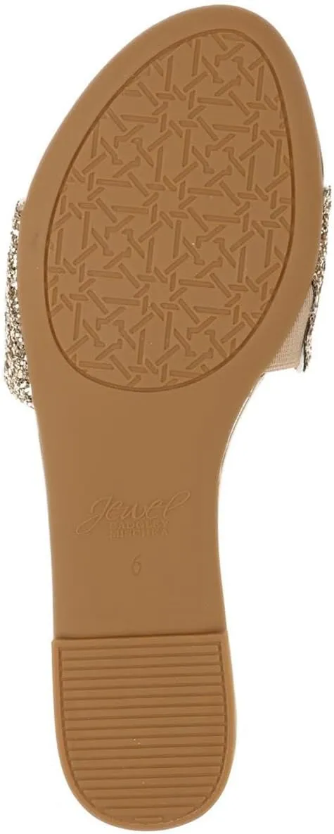 Jewel Badgley Mischka Women's Dillian Flat Sandal