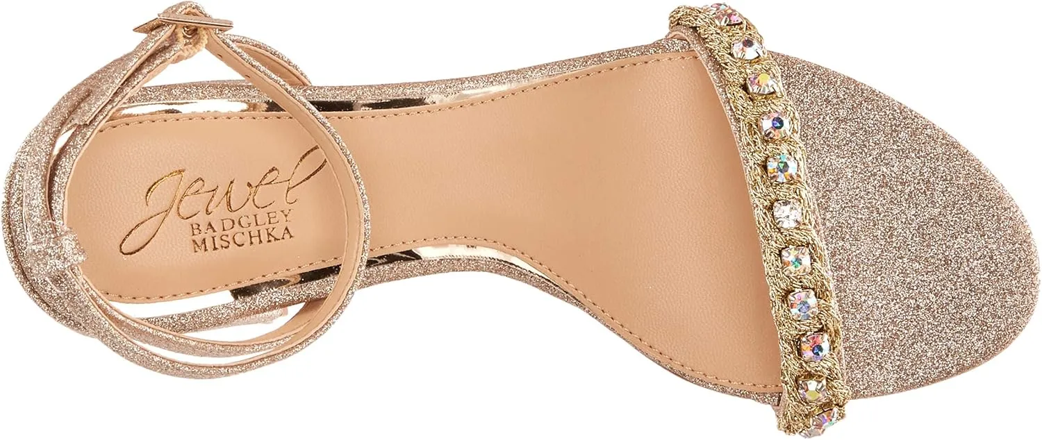 Jewel Badgley Mischka Women's Ornamented Sandal Heeled