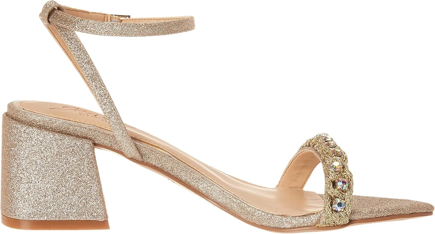 Jewel Badgley Mischka Women's Ornamented Sandal Heeled