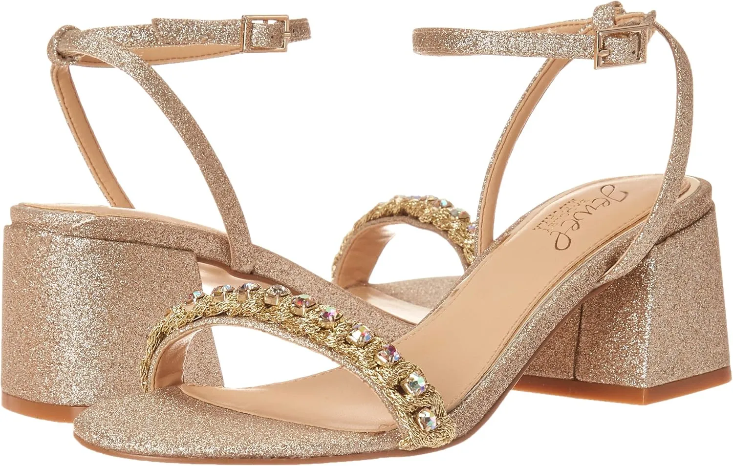 Jewel Badgley Mischka Women's Ornamented Sandal Heeled