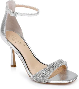 Jewel Badgley Mischka Yesica Stiletto with Crystal-Encrusted Strap