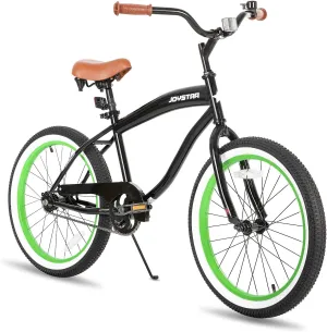 JOYSTAR 20" 24" 26" Beach Cruiser Bike for Girls, Boys, Mens and Womens, Single Speed Kids Cruiser Bikes with Coaster Brake, Multiple Colors