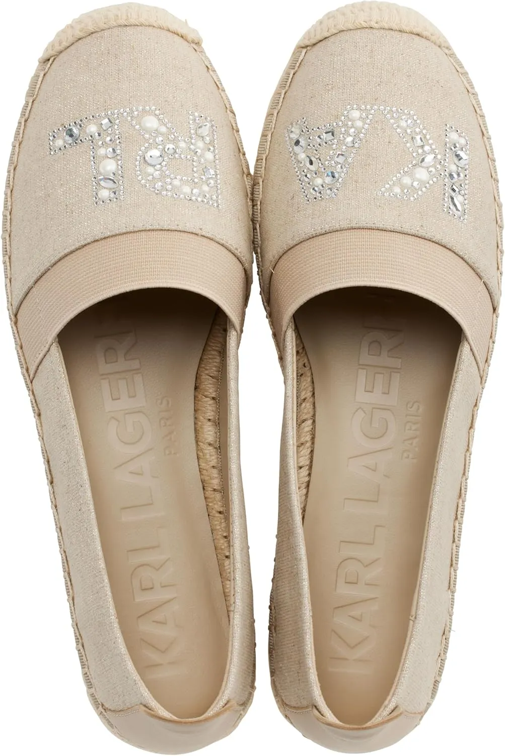 Karl Lagerfeld Paris Women's Cushioned Insole Everyday Manika-Flat Espadrille Platform