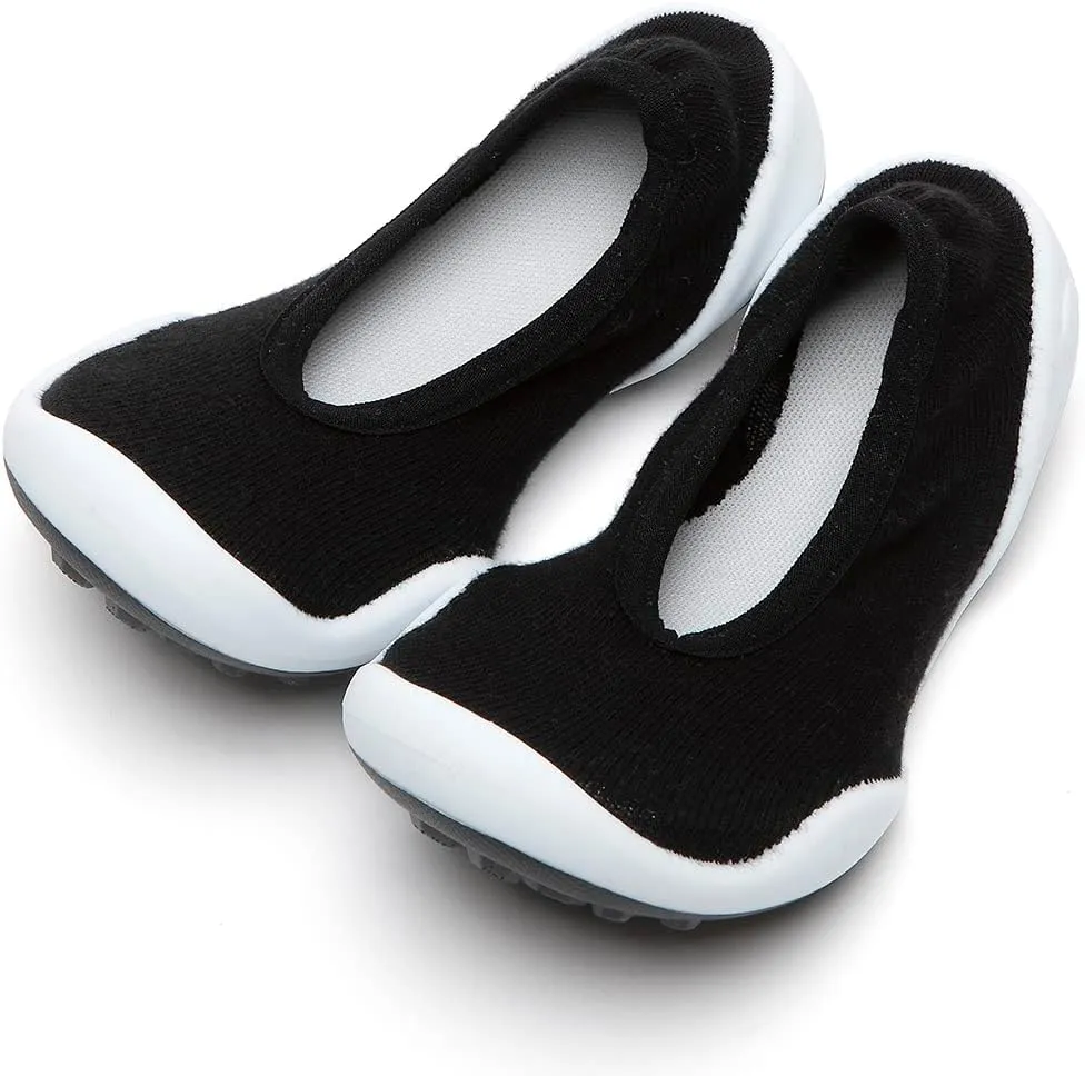 Komuello Flat Toddler Shoes, Breathable, Washable, Non-Slip, Secure Fit, Cotton Socks with Air Pocket Cushion for Indoor and Outdoor Use, Unisex Toddler Shoes for Girls