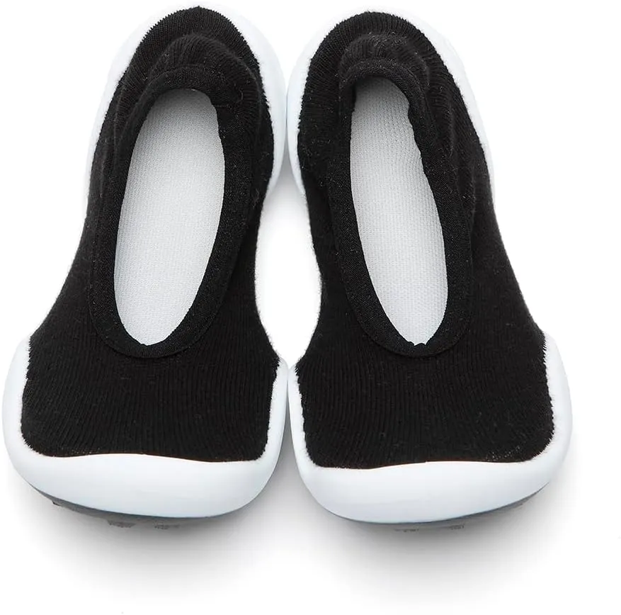 Komuello Flat Toddler Shoes, Breathable, Washable, Non-Slip, Secure Fit, Cotton Socks with Air Pocket Cushion for Indoor and Outdoor Use, Unisex Toddler Shoes for Girls