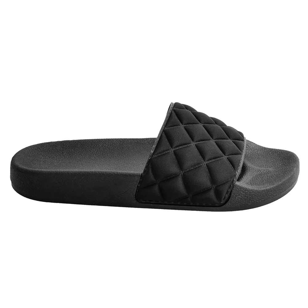 Ladies Quilted Fashion Summer Slider Beach Sandals