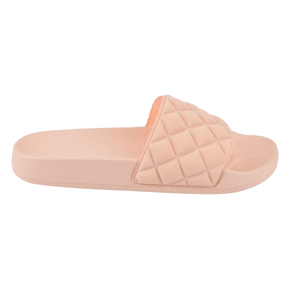 Ladies Quilted Fashion Summer Slider Beach Sandals