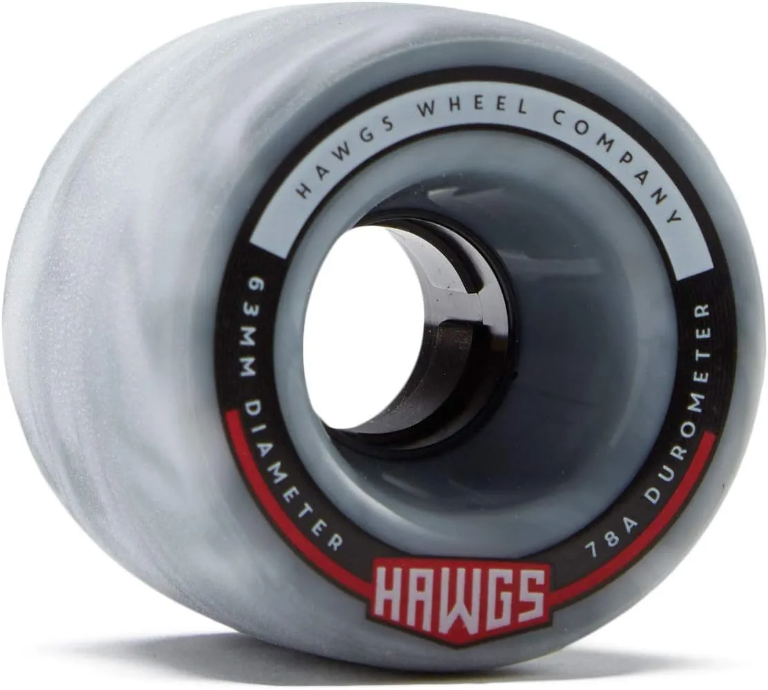 Landyachtz Hawgs Fatty Hawgs Longboard Wheels - 63mm 78a - Grey/White