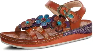 L'Artiste Women's Goodie Leather Ankle Strap Sandal