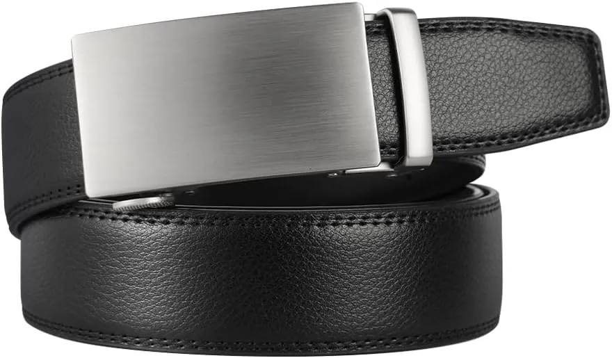Lavemi Men's Real Leather Ratchet Dress Casual Belt, Cut to Exact Fit,Elegant Gift Box
