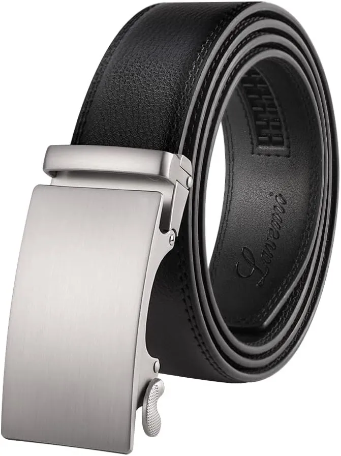 Lavemi Men's Real Leather Ratchet Dress Casual Belt, Cut to Exact Fit,Elegant Gift Box