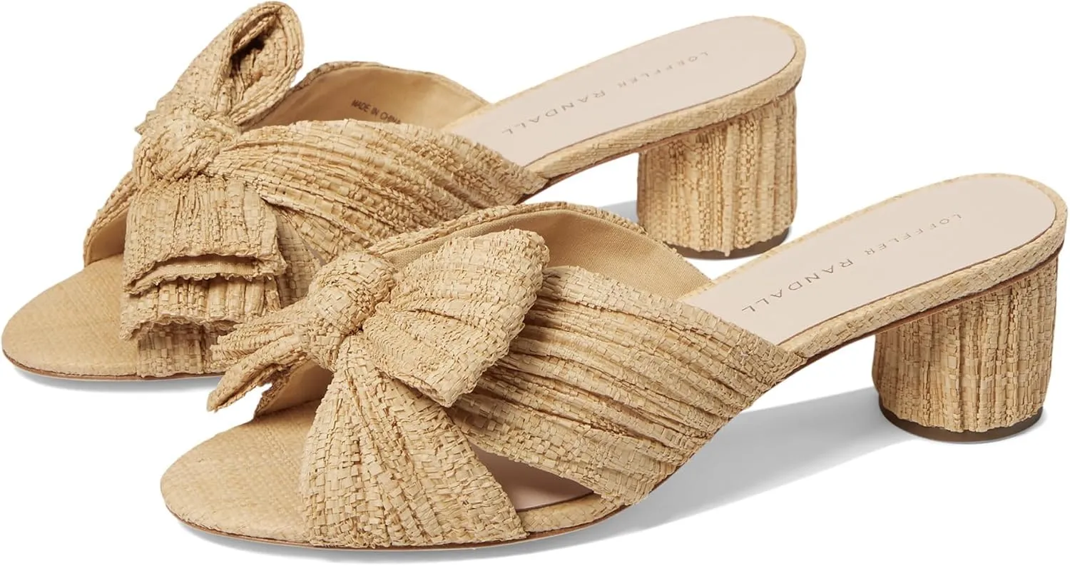 Loeffler Randall Women's Emilia Sandal, Natural, 6.5 Narrow